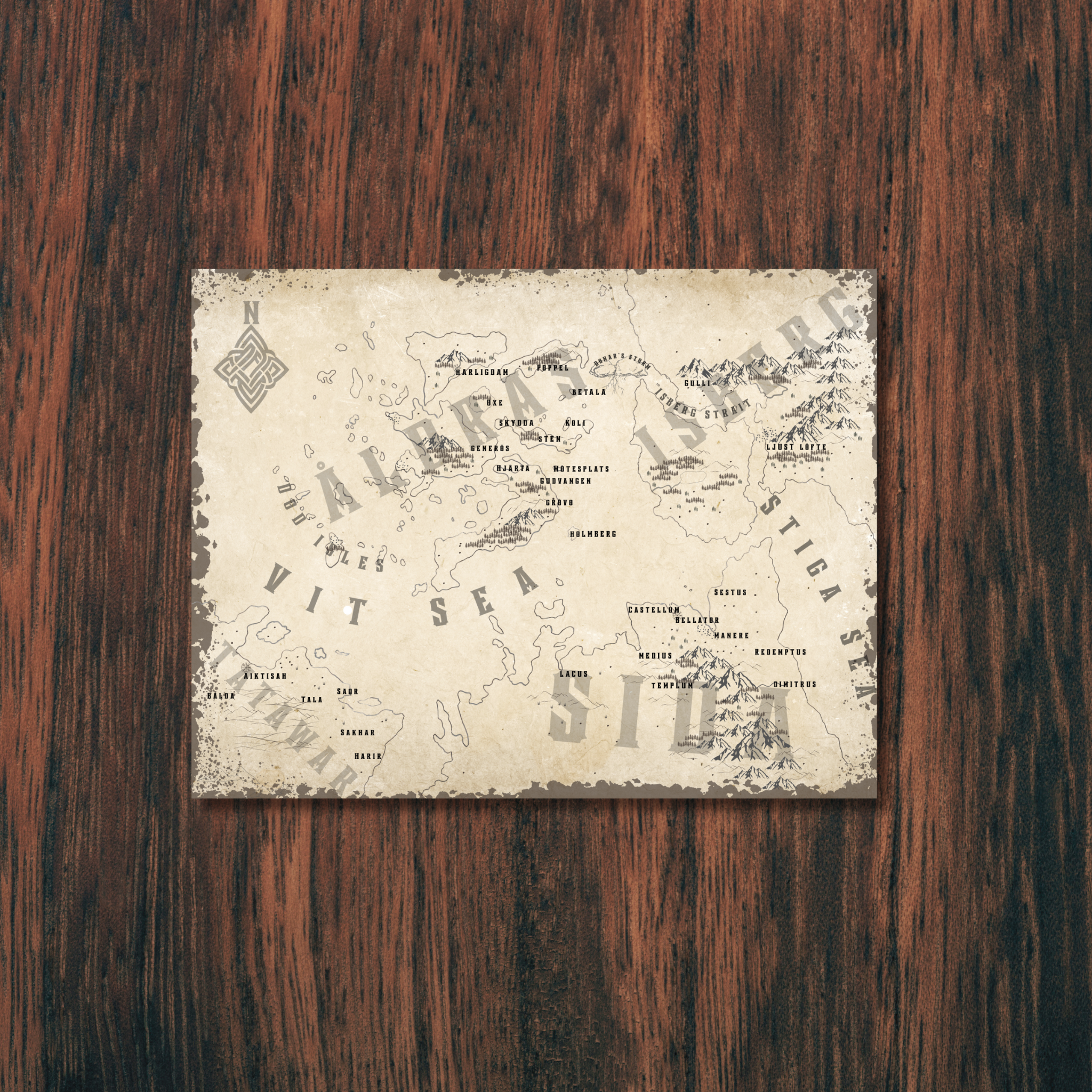 Children of Ash Map Print